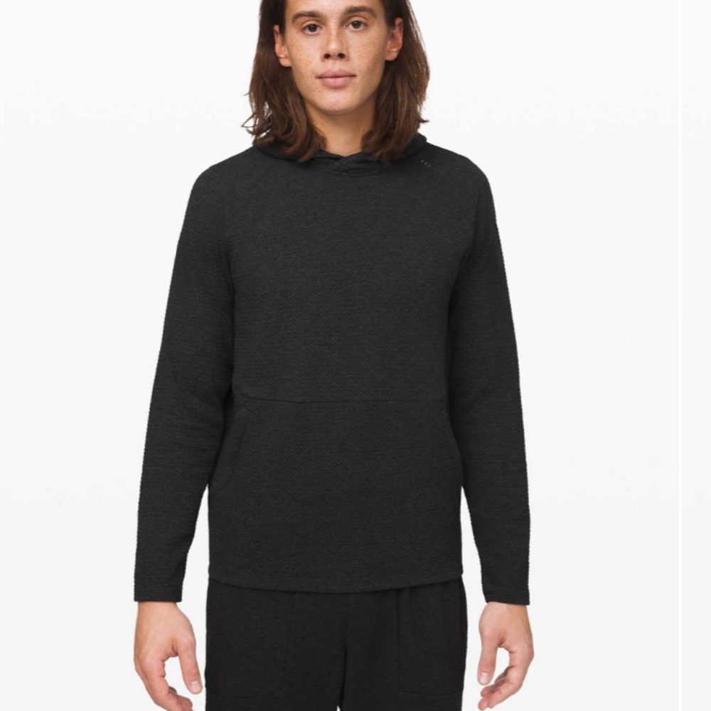 Lululemon Athletica At Ease Hoodie Size medium Heathered Black Grey